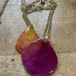 Dried Rose Petal Necklace